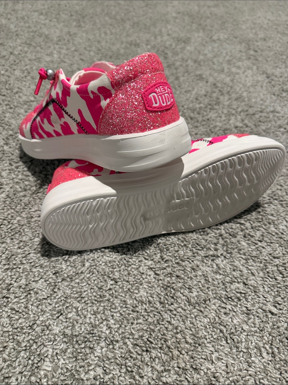 Hey Dude Women's Hot Pink Camo Slip-On Sneakers - Picture 3 of 4